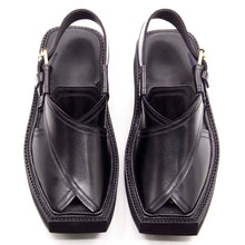 Special Black Genuine Leather Kaptaan Chappal (Pre Order)