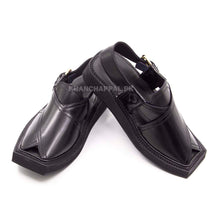 Special Black Genuine Leather Kaptaan Chappal (Pre Order)