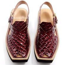 Premium Quality Croco Leather Kaptaan Chappal (PreOrder)