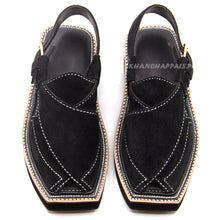 Premium Quality Special Black Suede Leather Kaptaan Chappal (Pre Order)