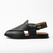 Imported Leather UltraSoft Premium Quality Black Peshawari Chappal