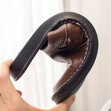Men's & Women's Leather Winter Slippers, Thick Soft Warm Anti Slip Slides