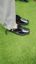 Premium Black Leather Handmade Kaptaan Chappal