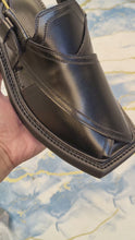 Special Black Genuine Leather Kaptaan Chappal (Pre Order)