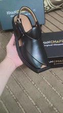 Handmade Charsadda Chappal Black Genuine Leather
