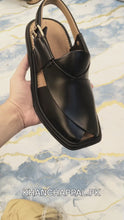 Medicated Premium Quality UltraSoft Traditional Black Peshawari Chappal