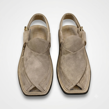 Medicated Premium Quality UltraSoft Grey Suede Peshawari Chappal