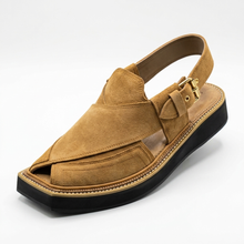 Special Camel Brown Suede Leather Kaptaan Chappal