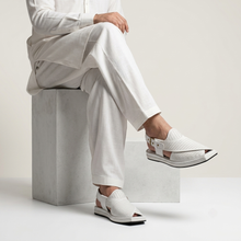 Special White Imported Leather Kaptaan Chappal (PREORDER)