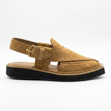 Special Camel Brown Suede Leather Kaptaan Chappal