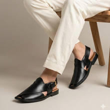 Premium Quality Peshawari Chappal Genuine Leather Black