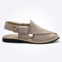 Medicated Premium Quality UltraSoft Grey Suede Peshawari Chappal