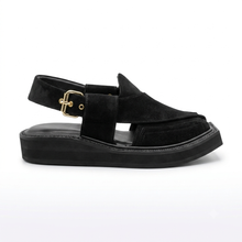 Premium Kaptaan Chappal Black Suede Leather (Pre Order)