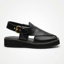 Special Black Imported Leather Kaptaan Chappal (PREORDER)