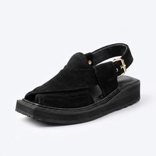 Premium Kaptaan Chappal Black Suede Leather (Pre Order)