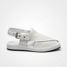 Special White Imported Leather Kaptaan Chappal (PREORDER)