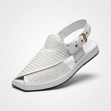 Special White Imported Leather Kaptaan Chappal (PREORDER)