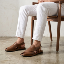 Imported Leather UltraSoft Premium Quality Brown Peshawari Chappal