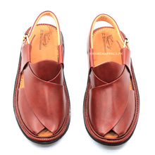 Ultra Soft Medicated Burgundy Round Shape Peshawari Chappal