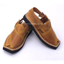 kaptaan chappal golden brown 